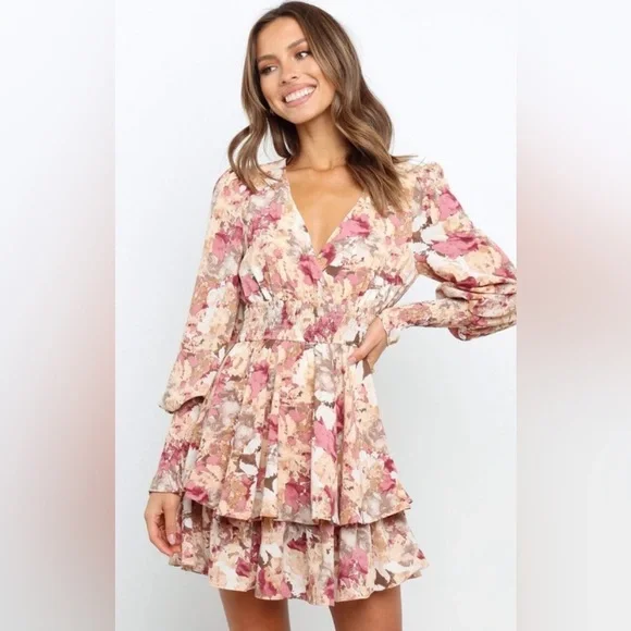 Petal & Pup Long Sleeve Floral Dress - Picture 1 of 7